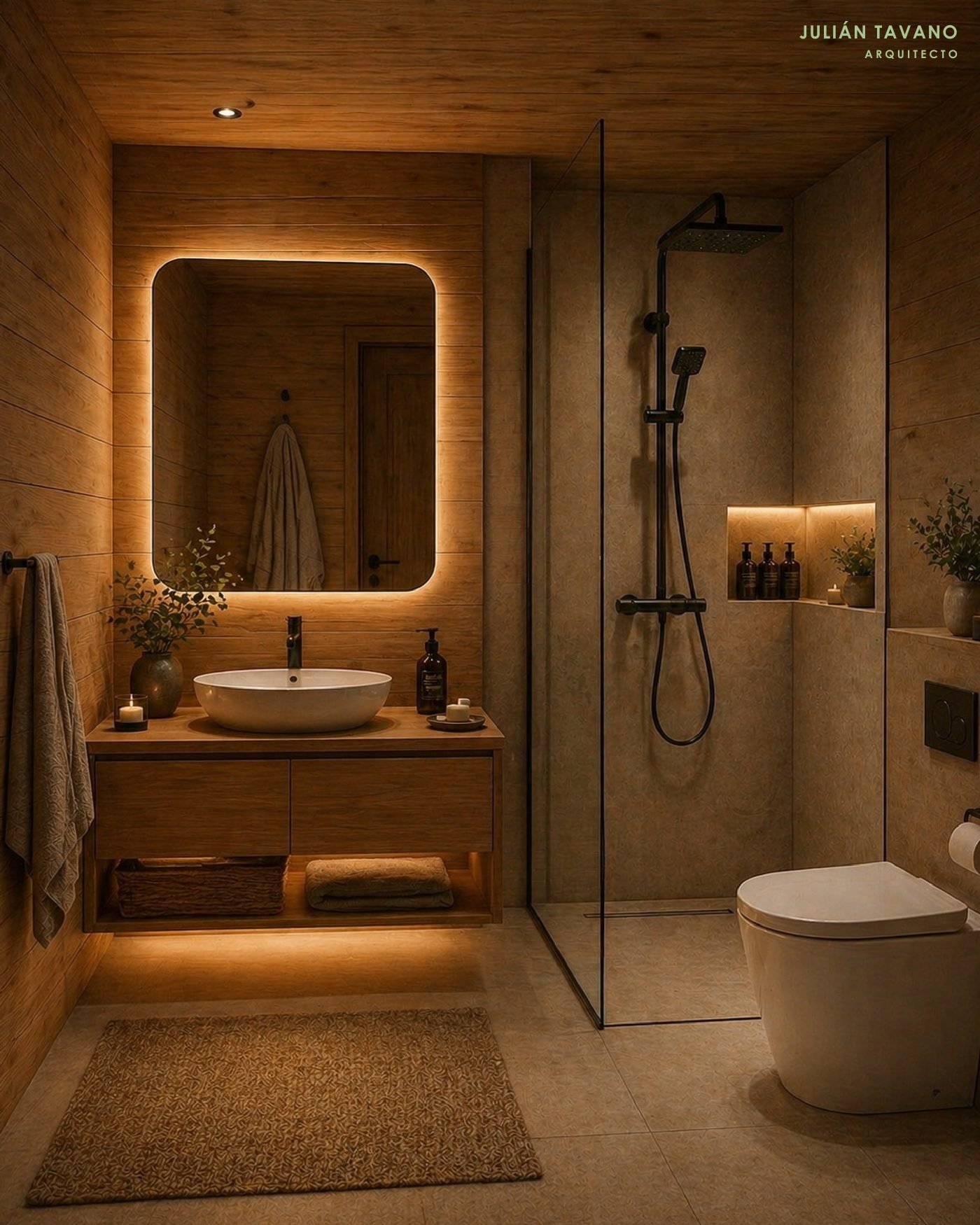 Cabaña Norte — baño completo