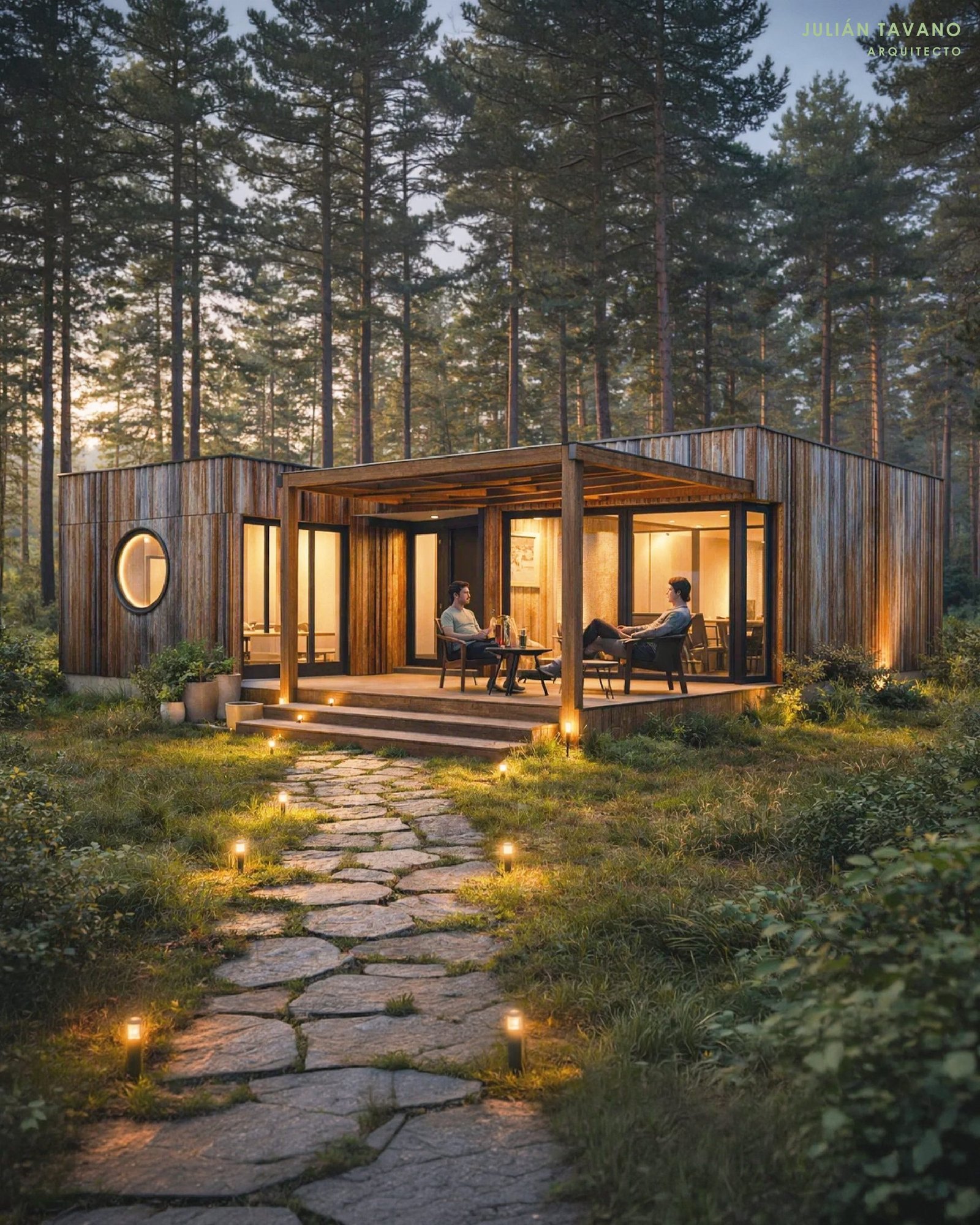 Casa Jarilla — exterior con deck de expansión